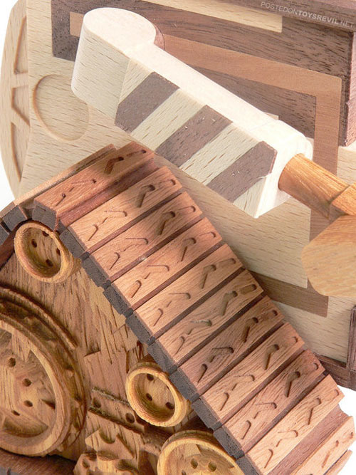 wood wooden wall-e morpheus sculpture booooooom