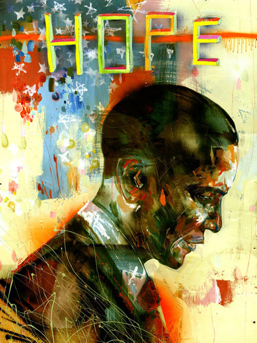 david choe obama art poster design graphic