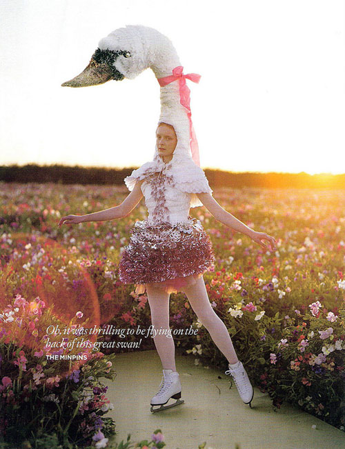 Fantastic photography by Tim Walker and quotes from Roald Dahl's books the