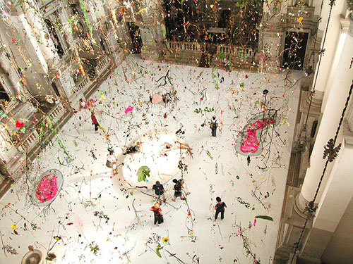 Gerda Steiner Jorg Lenzlinger brainforest art artist installation