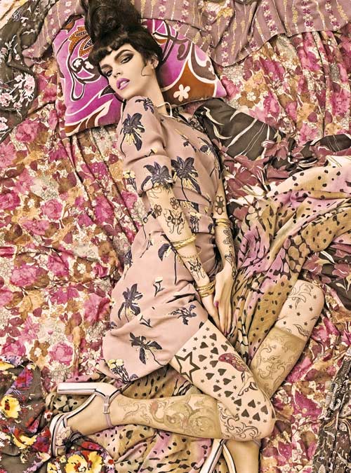 vogue steven meisel patterns fashion photography