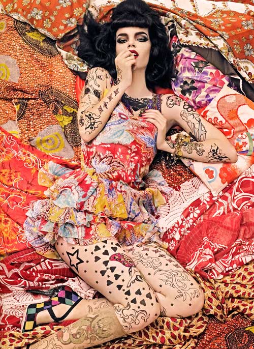 vogue steven meisel patterns fashion photography