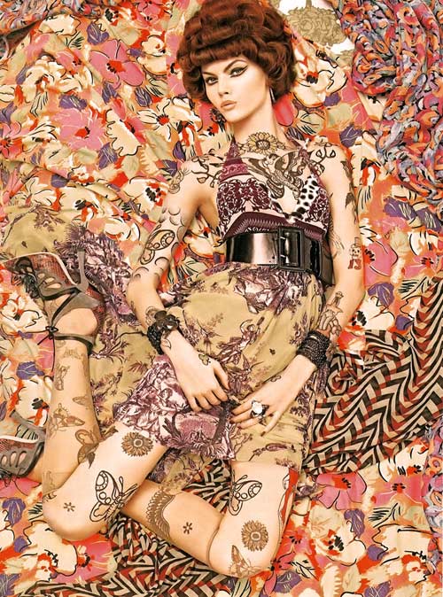 vogue steven meisel patterns fashion photography