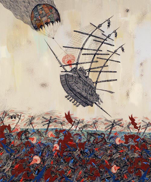 andrew schoultz painter painting art illustration