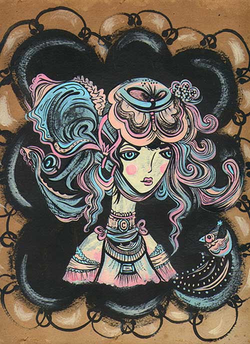 lisa romero paper bullet illustration painting