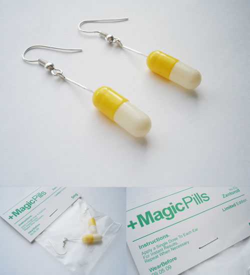 magic pills the drugstore ear rings