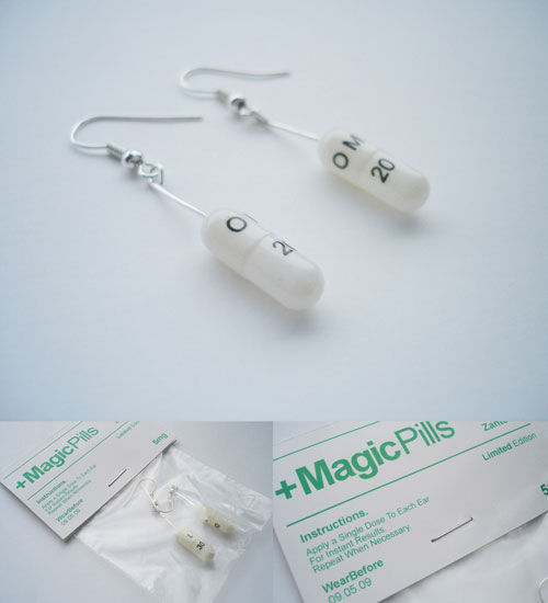 magic pills the drugstore ear rings
