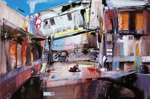 marcus jansen painting painter oil collage