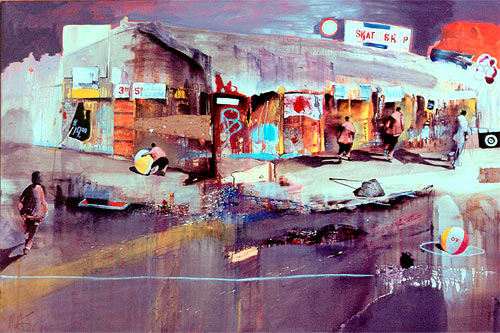 marcus jansen painting painter oil collage