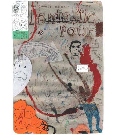todd mark illustration illustrator comic book mixed media distorted spray cel-vinyl