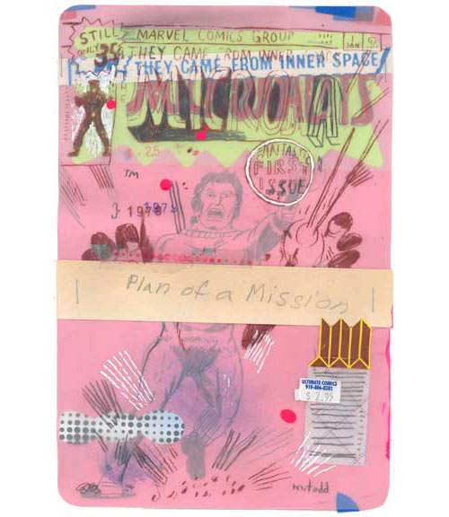 todd mark illustration illustrator comic book mixed media distorted spray cel-vinyl