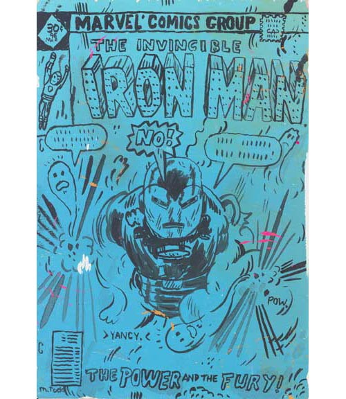 todd mark illustration illustrator comic book mixed media distorted spray cel-vinyl
