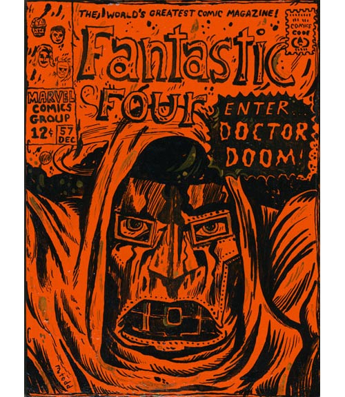 todd mark illustration illustrator comic book mixed media distorted spray cel-vinyl