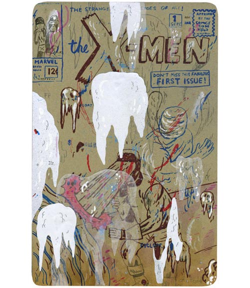 todd mark illustration illustrator comic book mixed media distorted spray cel-vinyl