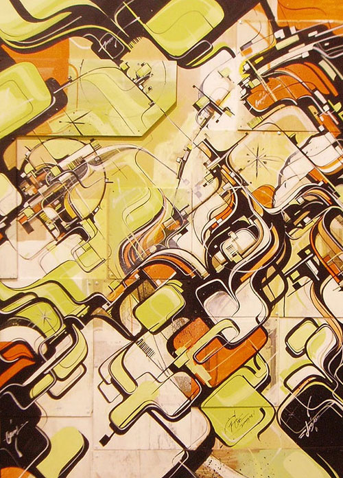 kofie grafitti street art illustration mixed media painting