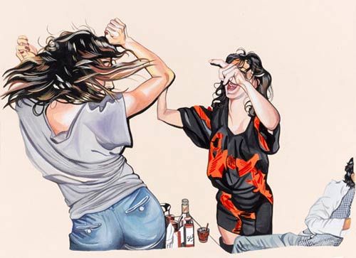 leah tinari acrylic gouache painter painting