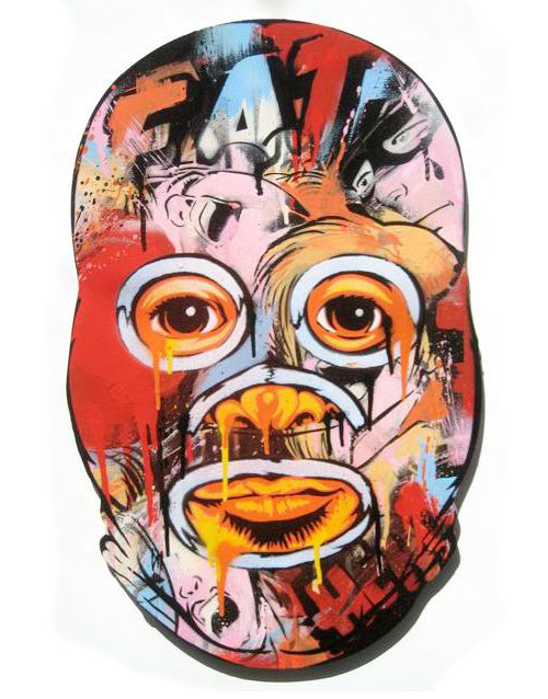 wooden mexican wrestler mask luchador collab project peat wollaeger
