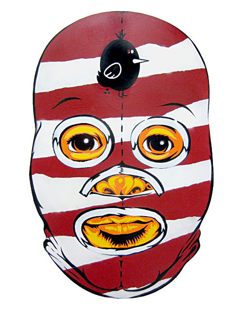 wooden mexican wrestler mask luchador collab project peat wollaeger