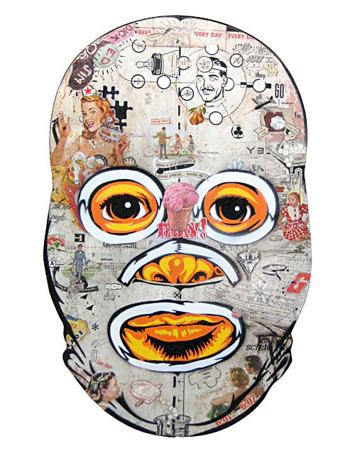wooden mexican wrestler mask luchador collab project peat wollaeger