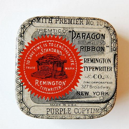 typewriter vintage ribbon tin collection uppercase