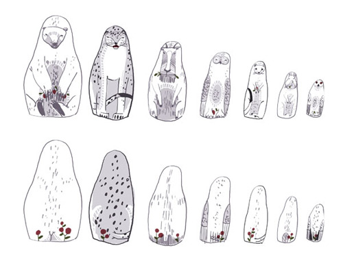 irina troitskaya matreshkas animal art sculpture russian dolls