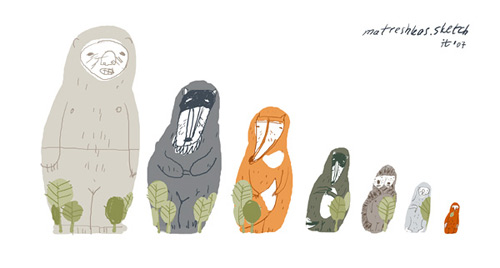 irina troitskaya matreshkas animal art sculpture russian dolls