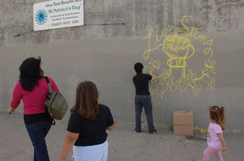 james jean lance armstrong livestrong art campaign chalk