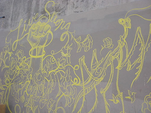 james jean lance armstrong livestrong art campaign chalk