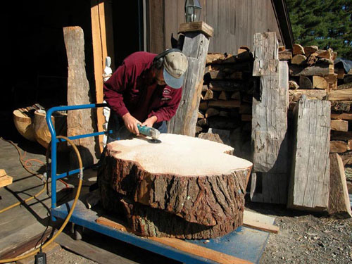 bryan nash gill tree stump cross section relief print