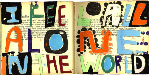 martha rich drawings sketchbook collage mixed media