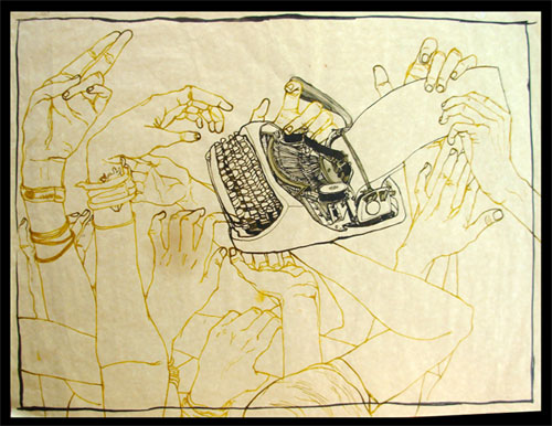 monica canilao art installation drawing mixed media