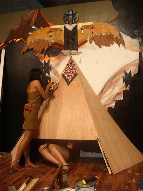 monica canilao art installation drawing mixed media