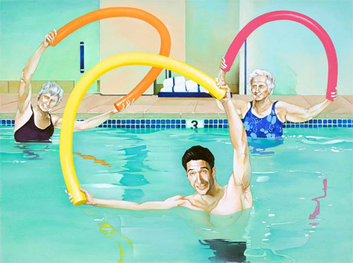 mr noodle pool david schwimmer brandon bird painting