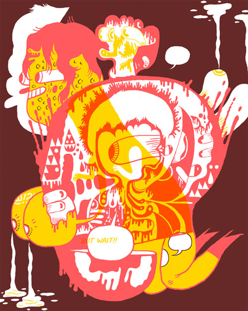 Illustrator Michael DeForge King Trash drawing