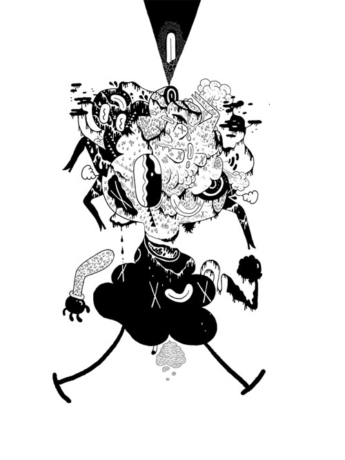 Illustrator Michael DeForge King Trash drawing