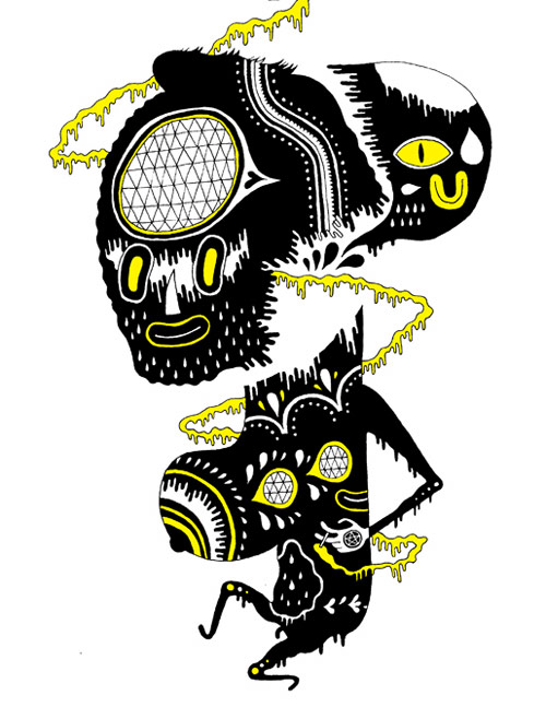 Illustrator Michael DeForge King Trash drawing