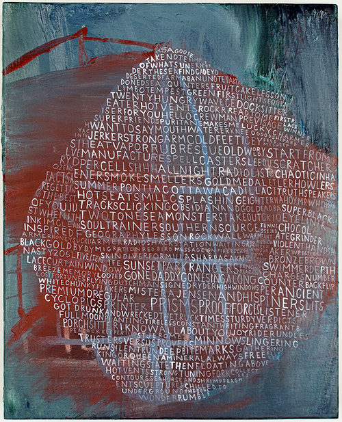 ej red blue web of words hauser artist painter painting