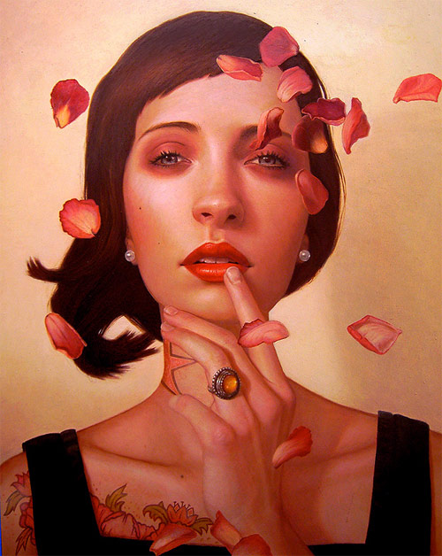 kris lewis flower petals artist painter painting