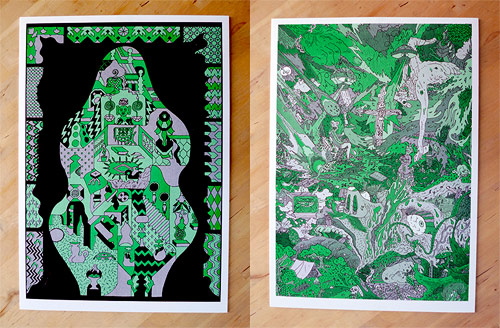 landfill manymono giveaway booooooom art prints