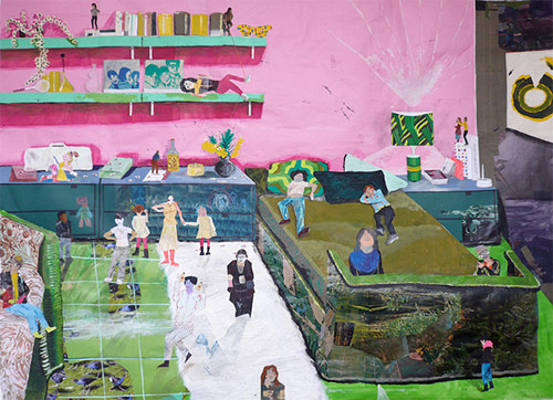 michael swaney artist drawing paper collage