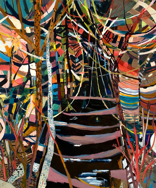 Artist painter Emily Noelle Lambert painting