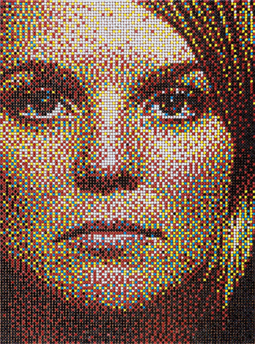 eric daigh push pin art portrait