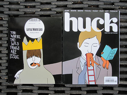 little white lies huck magazine joint split cover geoff mcfetridge where the wild things are spike jonze