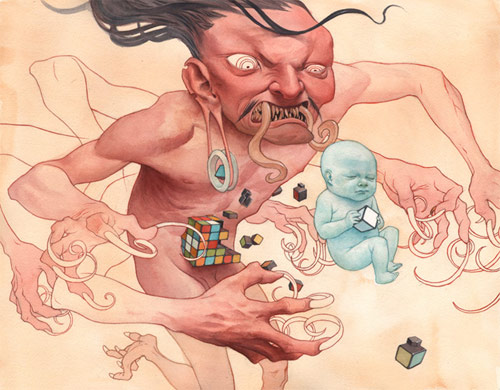 jeremy enecio rubiks cube monster illustrator