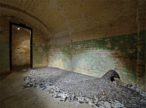 kate mccgwire artist feather sculptures