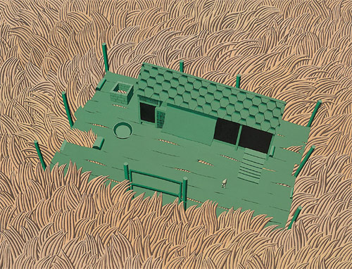 song myung-jin painter green platform painting