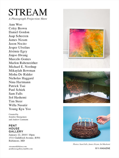 stream photograph projection show LA los angeles gallery space 15 twenty