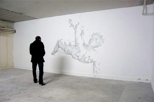 Incredible staple artwork of Icarus Aggravure by Baptiste Debombourg