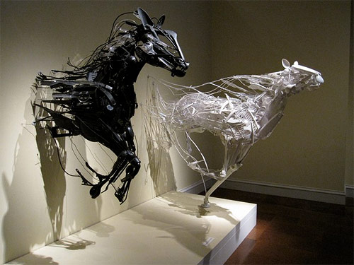 Reclaimed object sculptures by Sayaka Kajita Ganz