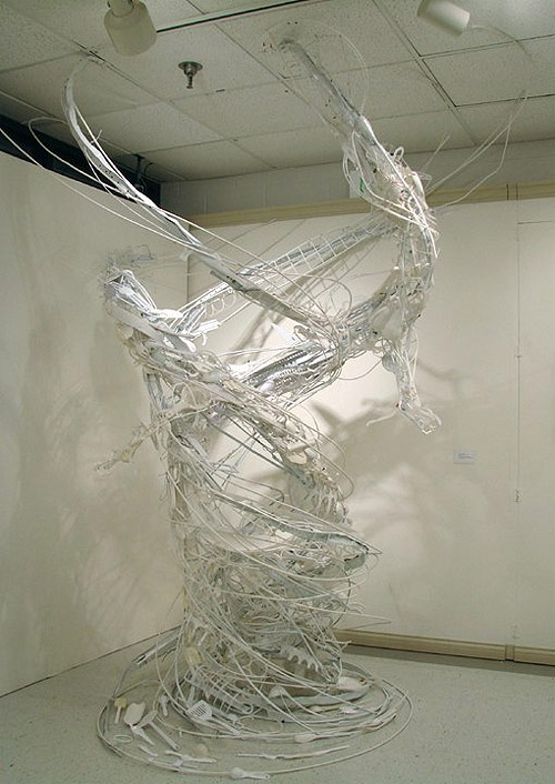 Reclaimed object sculptures by Sayaka Kajita Ganz